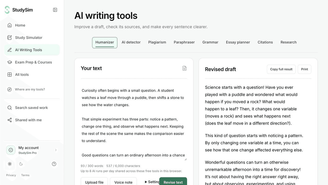 Essay planner: How It Works | StudySim